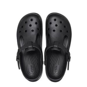 NWT Crocs Classic Mary Jane, Black, Clog, Platform, Adjustable, M 6, W 8